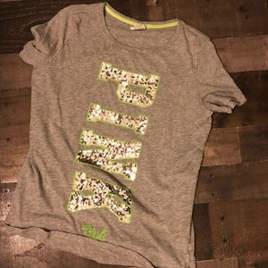 Pink sequin tee